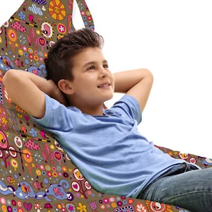 Kindergarten Spielzeugtasche Sitzsack Bunt Childish Doodle - Bild 1 von 5