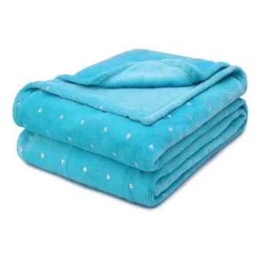 Fleece Plush Medium Weight Fluffy Polka Dot or Solid Soft Blanket Sofa Bed Throw - Picture 1 of 179