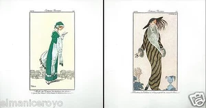 STAMPA COSTUMES PARISIENS 1912 CARTONCINO FMR FRANCO MARIA RICCI 21X22 MODA 2930 - Bild 1 von 1
