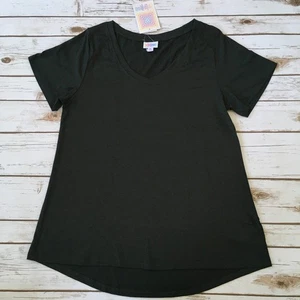 MEDIUM CHRISTY TEE LuLaRoe ~ SOLID CHARCOAL-OLIVE ~ V-Neck T-Shirt; Sizes 10-12 - Picture 1 of 4