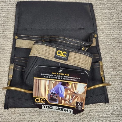 NEW CLC Custom Leathercraft 1823 Nail Tool Belt Bag 8-Pocket Rugged Construction - Image 1 of 4