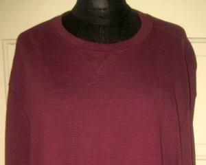 NORTHWEST TERRITORY Men's Burgundy Wine LS Thermal Shirt Top Blouse XLT - Picture 1 of 4