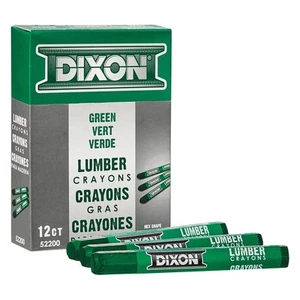 Dixon Lumber Crayons 12 Pack Fade Proof Waterproof Smear Proof Hex Shaped - Picture 1 of 4