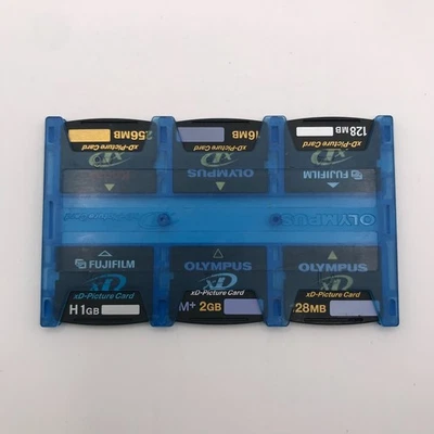 6x XD Picture Cards Olympus Fujifilm Kodak – 2GB, 1GB, 256MB, 128MB – Tested - Image 1 of 4