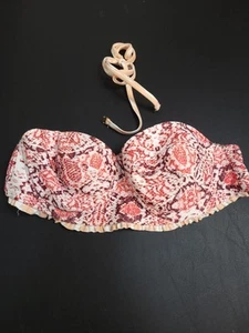 Candies Bikini Top Women's Size Medium M Juniors Swim Pink Peach Ruffle New - Picture 1 of 5