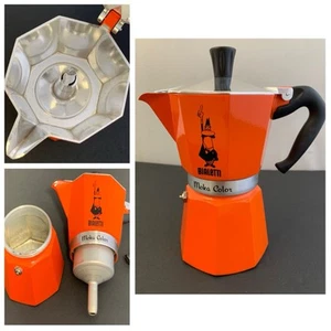 Caffettiera 1 tazza colore moka arancione Bialetti (belle condizioni) Made in ITALY - Foto 1 di 18