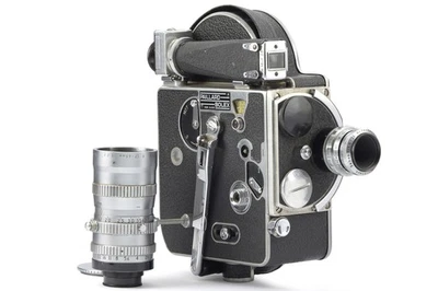 Cámara de película Bolex H16 Leader con Angenieux 2.2/17-68 y xenón 1.5/25 Foto 1 de 4