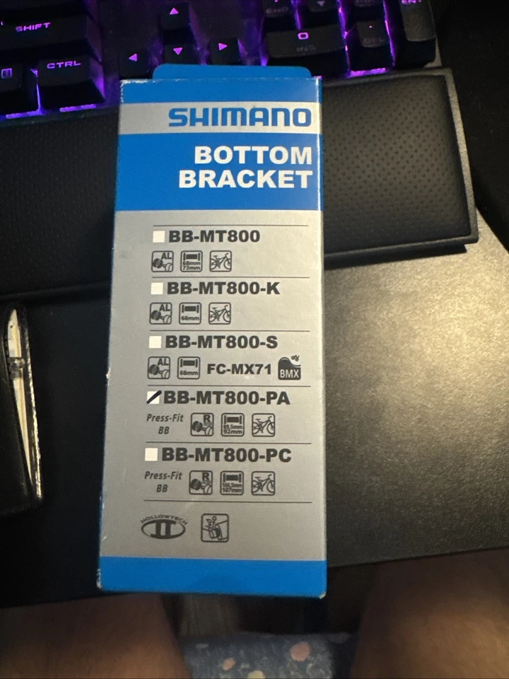 Shimano Deore XT BB-MT800 PA Press Fit Bottom Bracket 89.5/92mm MTB New In Box - Image 1 of 1