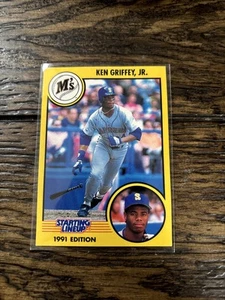 Ken Griffey Jr. 1991 Starting Lineup #24 Seattle Mariners Black Back Hand Cut - Picture 1 of 2