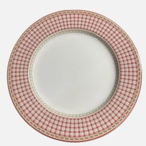 Royal Doulton Studio Provence 11" Dinner Plate - ROUGE PLAID 2001 - Picture 1 of 3