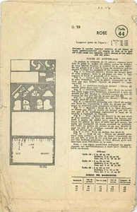 Vintage Morgenmantel französisches Schnittmuster G73 Taille 44 - Bild 1 von 1