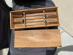 Vtg Shish Kebab Skewers Set Of 4 Sword Hilts With Stainless Steel tips. - Picture 1 of 8