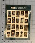 Mint US Star Wars Droids Pane Of 20 Forever Stamps, Current Rate 0.63 Cents. For Sale