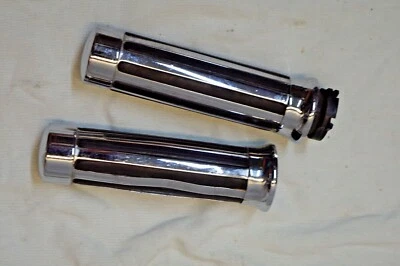 04 Honda Shadow Sabre VT1100 C2 Left Right Handlebar Grip Barrel Chrome - Image 1 of 4