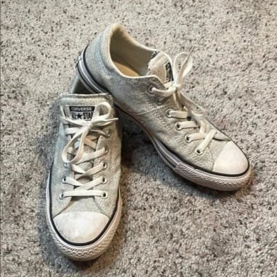 Zapatillas bajas Converse grises y blancas para mujer talla 10 Foto 1 de 4