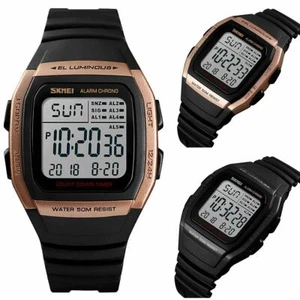 Skmei Digital Clear Display Watch 5 Alarms Stopwatch Countdown UK Seller - Picture 1 of 5