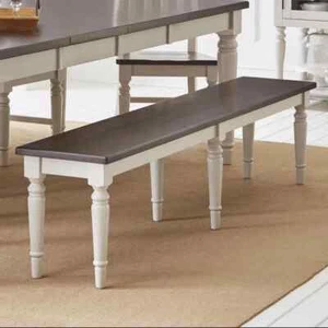 Orchard Park Farmhouse Style Dining Bench with Turned Legs - Picture 1 of 4