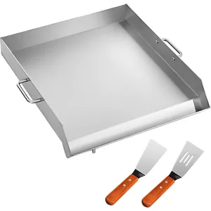 Plaque de Cuisson en INOX 18"x16" Poêle Barbecue Plancha INOX Pizza Gril - Foto 1 di 12