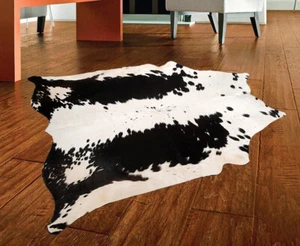 Alfombra 100 % genuina de piel de vaca alfombra de cuero 21,78 pies cuadrados (56"x56") M-83 - Imagen 1 de 3