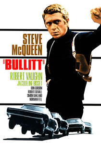 Bullitt (1968) Steve McQueen Poster Manifesto Locandina del film #307