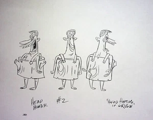 Mucca e Pollo 1997 Produzione Storyboard Concept Personaggio Copia Pagina 8,5x11 - Foto 1 di 2