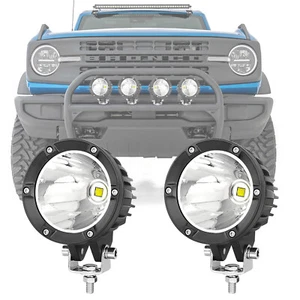 2x For Ford Bronco Sport 4" 80W Round LED OffRroad Driving Spot Lights Work Pods - Picture 1 of 12
