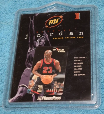 Michael Air Jordan 1996 # 23 NBA Chicago Bulls 30 minutos pase telefónico prepago P-5 Foto 1 de 4