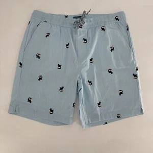 Essex Crossing Herrenshorts hellblau Tukan-Druck Größe Large neu $ 60 unverbindliche Preisempfehlung des Herstellers - Bild 1 von 14