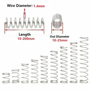 1.4mm Wire Diameter 304 Stainles Steel Compression Spring Pressure Small Spring - Picture 1 of 7