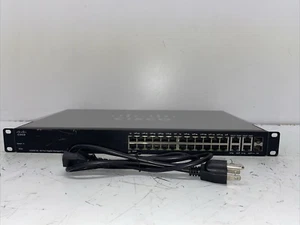 Cisco SG300-28 28-Port 10/100/1000 Gigabit Managed Switch SRW2024-K9 V02 - Picture 1 of 8