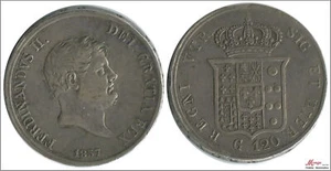 Italia - Dos Sicilias 120 Granas 1857 / Ferdinandus II / 27,55 gr. plata - Foto 1 di 1