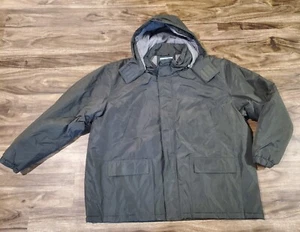 NWOT Jack Frost Men's 3X 3XL Coat Green Hooded Pockets PVC Coating - Picture 1 of 6