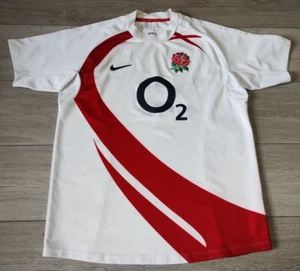 England Rugby Union Heimtrikot 2007/2009 - Nike Medium M Trikot weiß Top - B5W - Bild 1 von 13