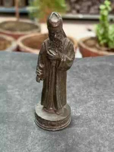18th C Antique Rare Hand Forged Brass Miniature Figurine Statue Of Saint Jude - Picture 1 of 7
