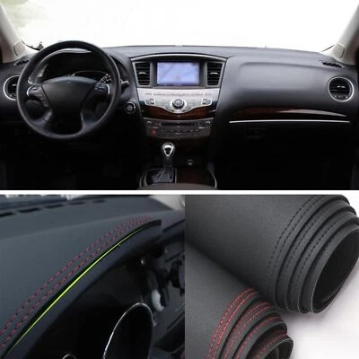 For Infiniti QX60 2014-21 leather Non-slip Dash Cover Mat Dashboard Carpet Black Foto 1 de 4