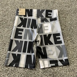 New Nike Big Girls Dri-FIT One Bike Shorts Tight Fit Grey Size Xl - Picture 1 of 7