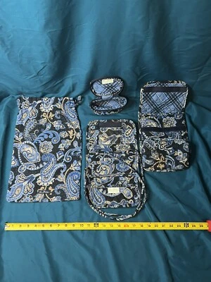 Vera Bradley Windsor Navy retired Set lunch box, jewelry case, bag, & Cross Body - Image 1 of 4