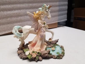Fairy & Unicorn Figurine - Picture 1 of 9
