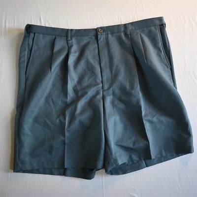 Haggar 46x9" Blue Cool 18 Expander Waist Performance Golf Mens Shorts - Image 1 of 4