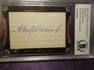 2017 Historic Autographs Scripts Alex Kvasnak Beckett Authentic Autograph - Picture 1 of 3