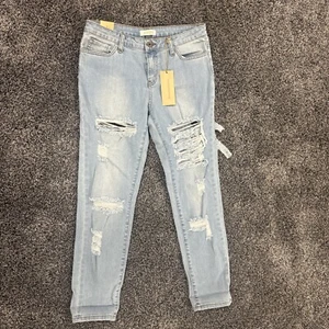 Aphrodite distressed Stretchy skinny jeans Light Blue size 9(29) - Picture 1 of 6