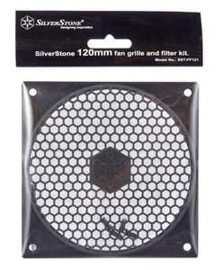 Fan Grille and Filter Kit - 120mm - SilverStone FF121 - NEW Ultra Fine Filtering - Picture 1 of 2
