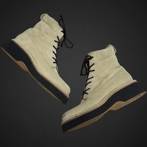 rag & bone New York Sloan Suede Boots Beige Black Sole Size 38 - Picture 1 of 8