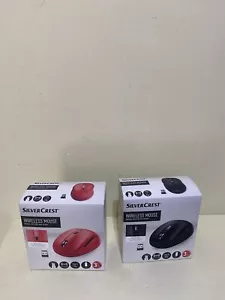 Silvercrest Ratón Inalámbrico con Receptor Nano USB - Rojo o Negro Plug & Play - Imagen 1 de 8