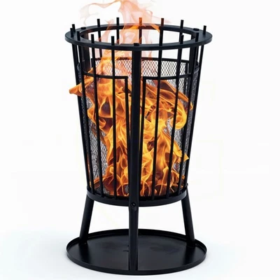 GRAVIDUS Feuerkorb mit Funkenschutz Feuerstelle Feuerschale Feuer Grill Grillfeuer Kamin