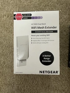 NETGEAR AC1900 Dwupasmowy przedłużacz siatki WiFi Model EX6400 NOB - Zdjęcie 1 z 2