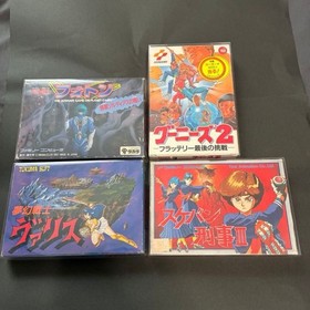Famicom software set of 4 Warrior of Light Photon Goonies 2 Dream Warrior Valis