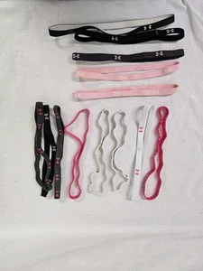 Women’s Under Armour & Unbranded Headbands Lot Unbranded Stretchy Hair Accessori - Picture 1 of 9