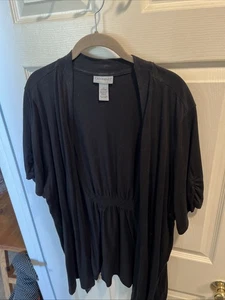 Catherines 2X Cardigan / Nero / Aperto davanti / Maglia Elasticizzata - Foto 1 di 6