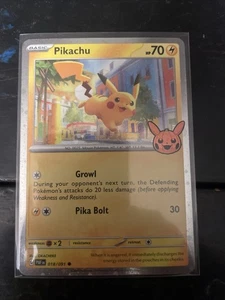 Pokemon Karte Pikachu 062/193 Trick or Trade 2023 mit Halloween Stamp Holo DS - Bild 1 von 2